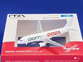 536189 Herpa CLUB MODELS ITA Airways Born in 2021 A320 EI-EIB プラスチック製スタンド付 1:500 完売しました。