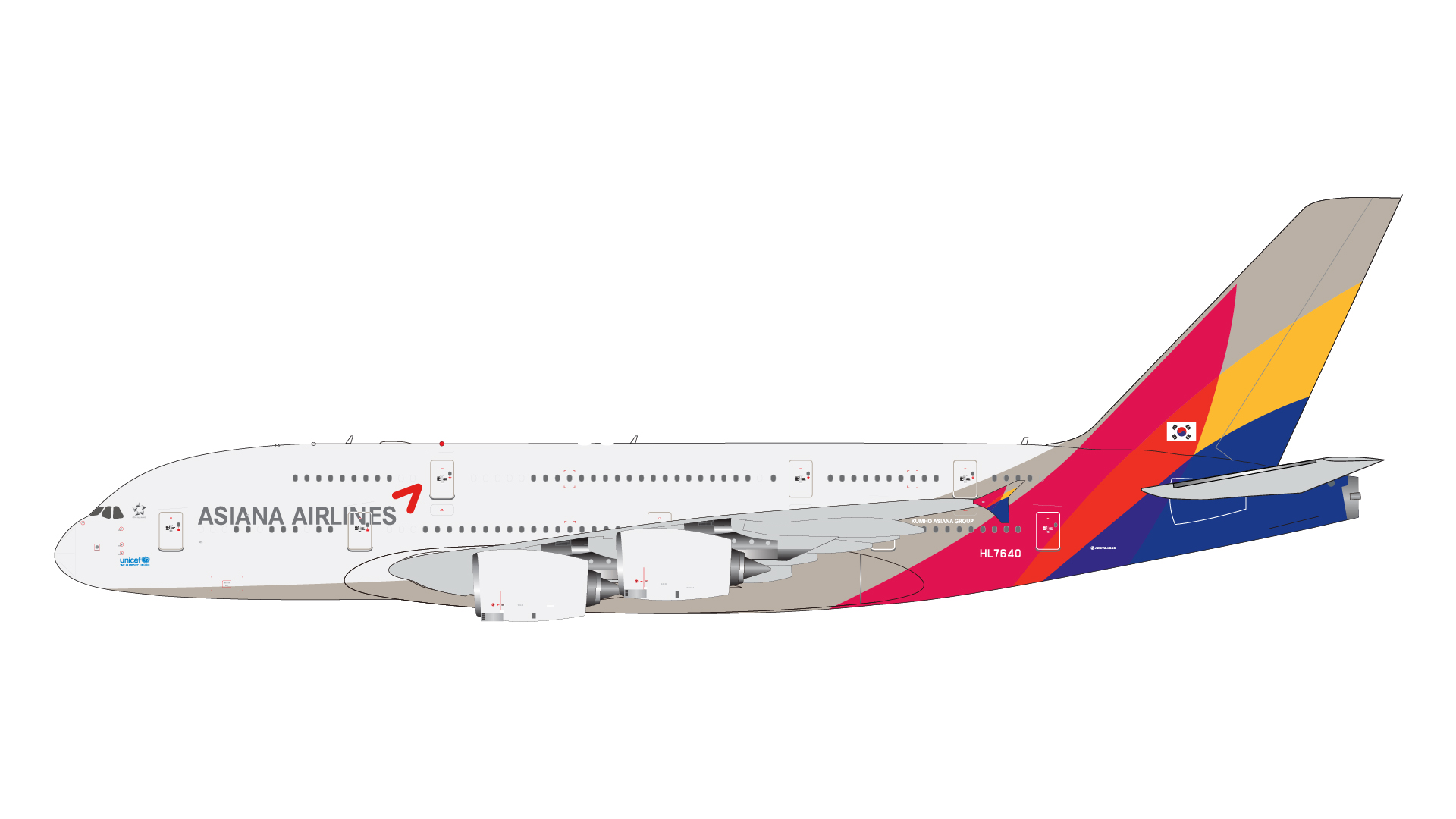 GJAAR2170 GEMINI JETS Asiana Airlines / アシアナ航空 A380-800 HL7640 1:400 メーカー完売