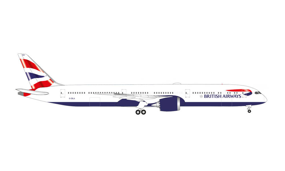 534802 Herpa British Airways / 英国航空 ブリティッシュ・エアウェイズ B787-10 G-ZBLA 1:500  メーカー完売