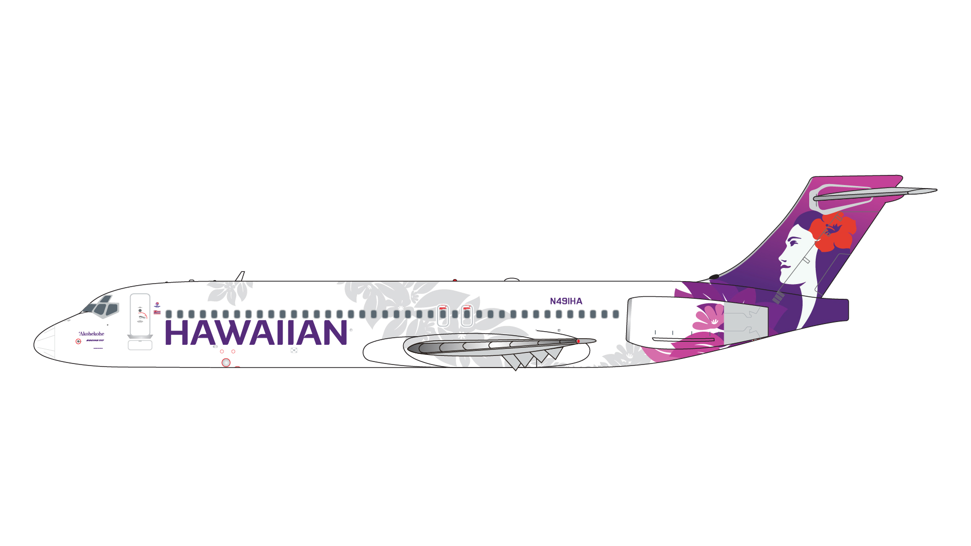 GJHAL2183 GEMINI JETS Hawaiian Airlines / ハワイアン航空 B717-200 N491HA 1:400