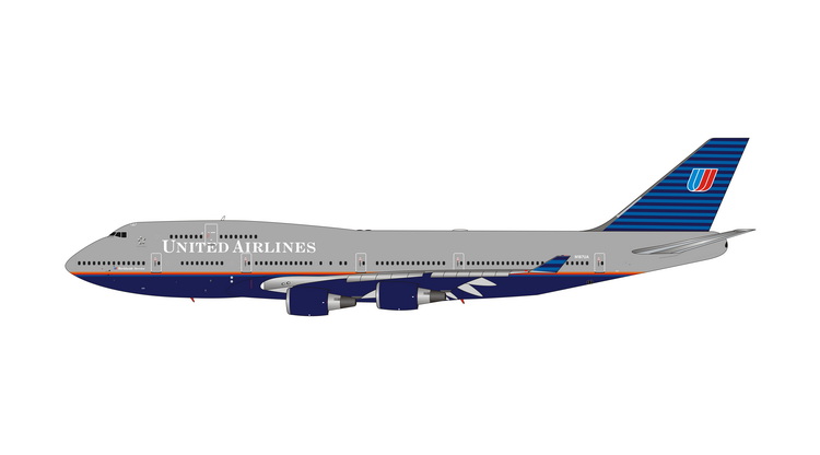 04535 Phoenix United Airlines / ユナイテッド航空 B747-400 N187UA 1:400