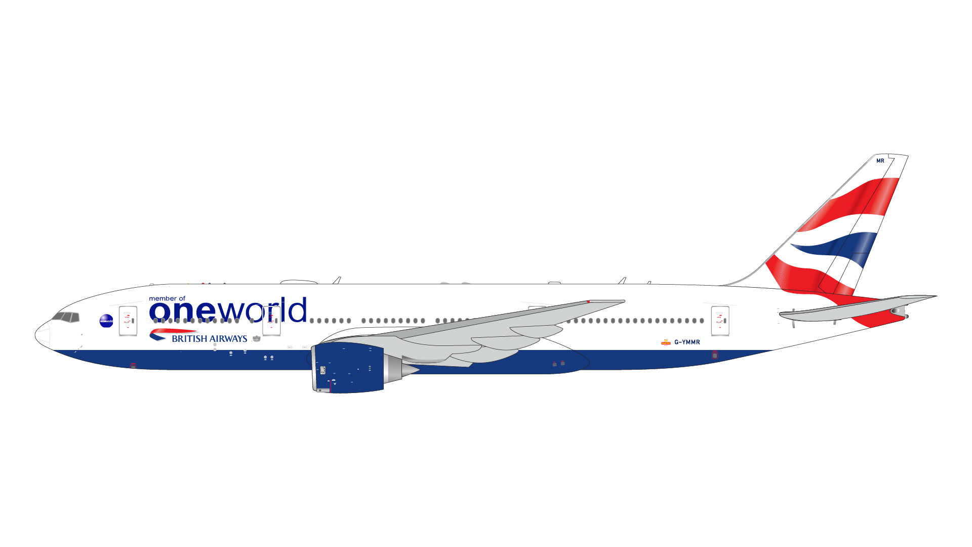 GJBAW2194 GEMINI JETS British Airways / 英国航空 ブリティッシュ・エアウェイズ “oneworld”  livery B777-200ER G-YMMR 1:400 – 航空機モデル専門店 クロスウイング