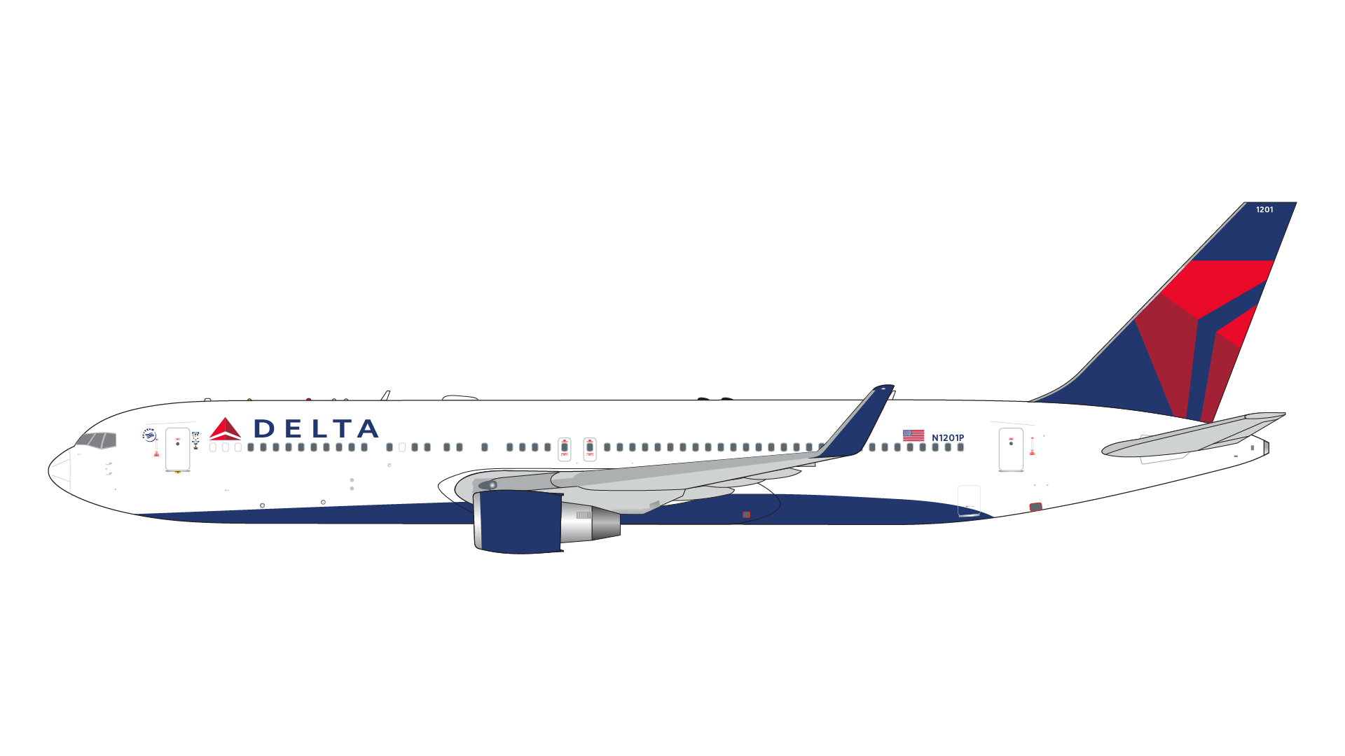 デルタ delta Boeing 767-300er - スポーツ