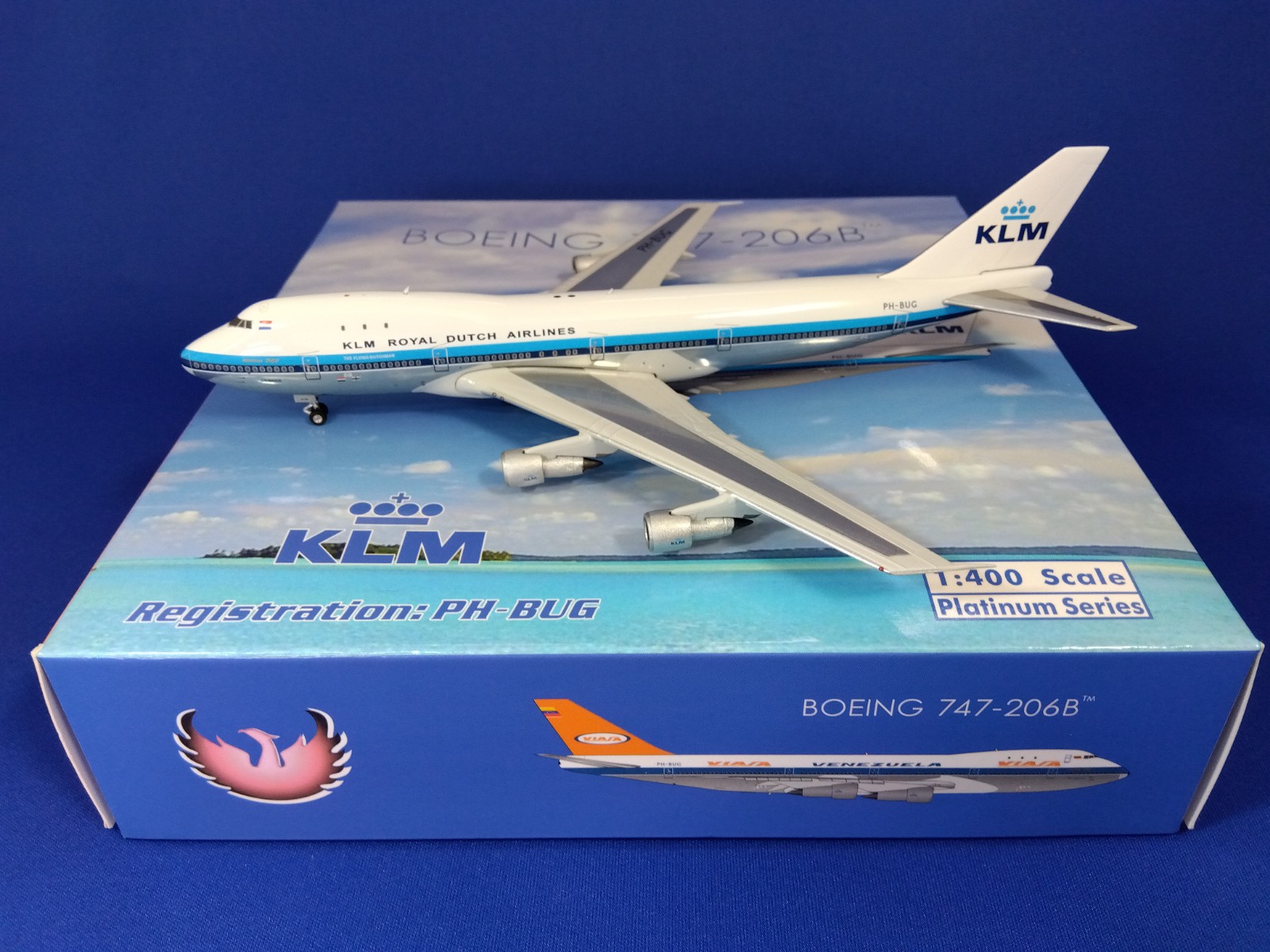 11681 Phoenix VIASA-KLM ヴィアサ ＫＬＭオランダ航空 B747-200 PH-BUG 1:400 メーカー完売 – 航空機モデル専門店  クロスウイング