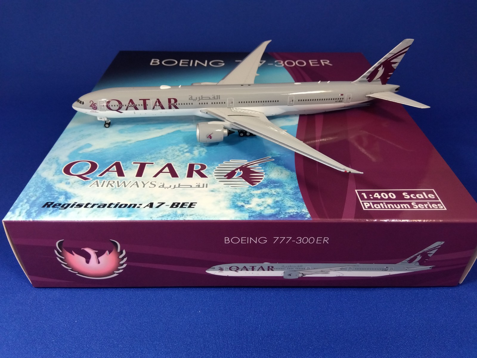 11777 Phoenix Qatar カタール航空 B777-300ER 25 years A7-BEE 1:400 