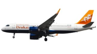11828 Phoenix Drukair - Royal Bhutan Airlines / ドルック・エア（ロイヤルブータン航空） A320neo A5-JKW 1:400 お取り寄せ