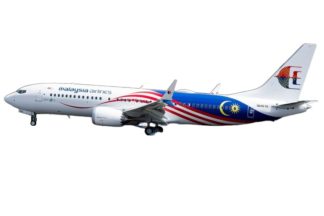 11831 Phoenix Malaysia Airlines MAS / マレーシア航空 B737-8max 9M-MVA 1:400 お取り寄せ