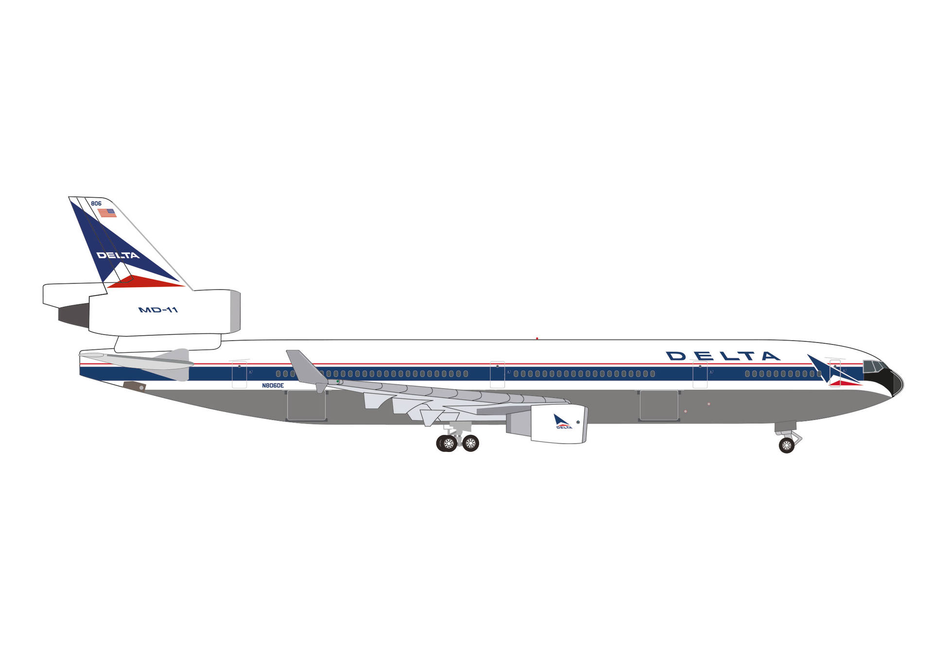 SMA デルタ航空 旧塗装 MD-11 1/200 - starrvybzonline.com