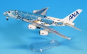 NH50091 全日空商事特注品 ANA All Nippon Airways / 全日空 A380 FLYING HONU ANAブルー (WiFiレドーム･ギア付) JA381A 完成品 1:500 予約