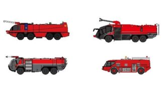 FWDPFT4008 JC WING 空港アクセサリー Airport Fire Truck / 空港消防車 セット 1:400 予約