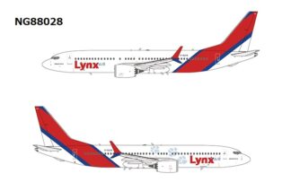 NG88028 NG MODELS Lynx Air / リンクスエア with paw prints B737 MAX 8 C-GLYX 1:400 完売しました。