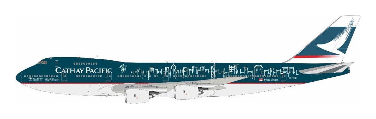 WB-747-2-038 WB_MODELS Cathay Pacific Airways / キャセイ航空 Spirit Of Hong Kong  B747-200 VR-HIB 1:200 スタンド付 予約