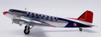 XX2382 JC WING Northwest Airlines / ノースウエスト航空 "Polished" DC-3 N39544 スタンド付 1:200 予約