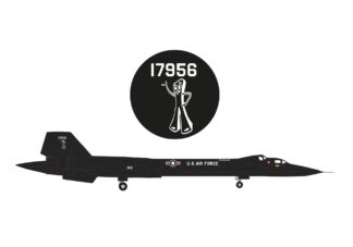 573290 Herpa U.S. Air Force / アメリカ空軍 SR-71B 61-7956 第9戦略偵察航空団 ビール空軍基地 ガンビー 1:200 お取り寄せ