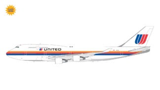 G2UAL1104F GEMINI 200 United Airlines / ユナイテッド航空 B747-400 N175UA Saul Bass livery, flaps down 1:200 お取り寄せ