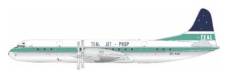 188TE0824 IN Flight200 TEAL - Tasman Empire Airways / タスマンエンパイアエアウェイズ L-188C Electra ZK-TEB  スタンド付き 1:200 予約