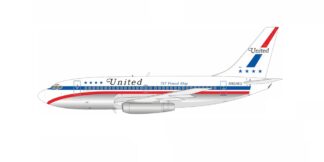 732UA0724P IN Flight200 United Airlines / ユナイテッド航空 Polished B737-200 N9016U スタンド付き 1:200 予約