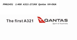 PM62451 Panda Models Qantas Airways / カンタス航空 A321-271NX VH-OGA 1:400 予約