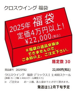 2025FB2 クロスウイング2025年福袋 デラックスⅠ 1:400　予約