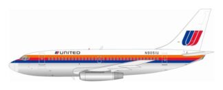 732US1224P IN Flight200 United Airlines / ユナイテッド航空 B737-200 N9051U スタンド付き 1:200 予約