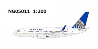 NG05011 NG MODELS United Airlines / ユナイテッド航空 CO-UA merged livery; with scimitar winglets B737-700w N16703 1:200 予約