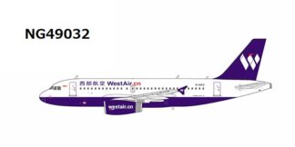 NG49032 NG MODELS West Air / 中国西部航空 A319 B-6413 1:400 予約