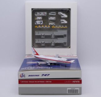 XX40278 JC WING Boeing / ボーイングカラー "First Prototype""Museum Version" B747-100 N7470 GSE set 1:400 予約