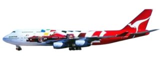 XX40715A JC WING Qantas Airways  / カンタス航空 Formula 1 B747-400 FLAPS DOWN VH-OJC 1:400 予約