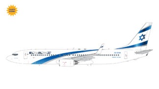 G2ELY1360F GEMINI 200 ELAL / エル・アル航空/イスラエル B737-800W 4X-EKK flaps down; upgraded stand 1:200 予約
