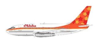 731AQO825P IN Flight200 Aloha Airlines / アロハ航空 Polished B737-100 N73717 スタンド付き 1:200 予約