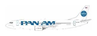734PA0825 IN Flight200 Pan American Airways / パンアメリカン航空 B737-400 N403KW スタンド付き 1:200 予約