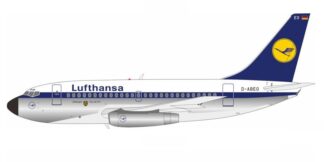 JF7371001P JFOX Lufthansa / ルフトハンザドイツ航空 Gottingen B737-100 D-ABEO 1:200 スタンド付 予約