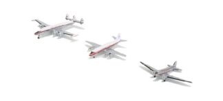 516754 Herpa Trans Canada Airlines(TCA) / トランス・カナダ航空 DC-3 & Viscount & L1049 3機セット 1:500 メーカー完売