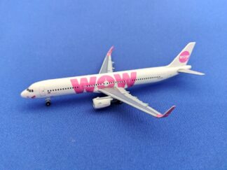 531870 Herpa CLUB MODELS WOW air / ワウエア A321 TF-DAD プラスチック製スタンド付 1:500 メーカー完売
