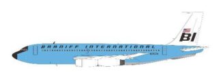 720BN0725 IN Flight200 Braniff International Airways / ブラニフ航空 Dark Blue B720 N7078 スタンド付き 1:200 予約