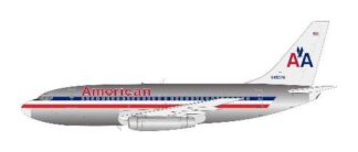 732AA0925P IN Flight200 American Airlines / アメリカン航空 Polished B737-200 N4501W スタンド付き 1:200 予約