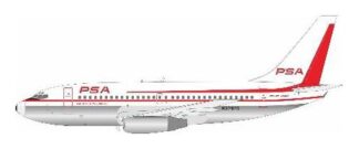 732PSA0725 IN Flight200 PSA/Pacific Southwest Airlines / パシフィック・サウスウエスト・エアラインズ Polished B737-200 N378PS スタンド付き 1:200 予約