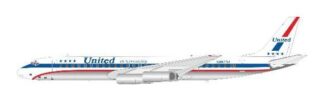 862UA0925 IN Flight200 United Airlines / ユナイテッド航空 DC-8-62H N8971U スタンド付き 1:200 予約