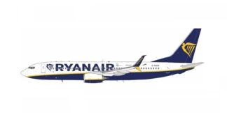 JF7378022 JFOX Ryanair / ライアンエアー UK Visit Wroclaw B737-800(WL) G-RUKN 1:200 スタンド付 予約