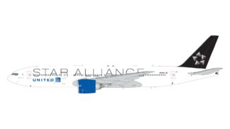 G2UAL1380 GEMINI 200 United Airlines / ユナイテッド航空 B777-200ER N77022 Star Alliance スタンド付 1:200 予約