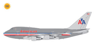 G2AAL1158F GEMINI 200 American Airlines / アメリカン航空 B747SP flaps down N601AA "747 LuxuryLiner" (polished) スタンド付 1:200 予約