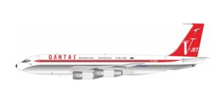 701QF1125P IN Flight200 Qantas Airways / カンタス航空 City of Launceston B707-100 VH-EBM スタンド付き 1:200 予約