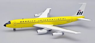 702BN0925 IN Flight200 Braniff International Airways / ブラニフ航空 Lemon Yellow B707-200 N7073 スタンド付き 1:200 予約