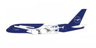 JFA380001 JFOX Lufthansa / ルフトハンザドイツ航空 100th Year Anniversary A380 D-AIMH 1:200 スタンド付 予約