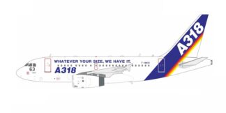 318WWIB IN Flight200 Airbus house color / エアバスハウスカラー A318-100 F-WWIB スタンド付き 1:200 予約