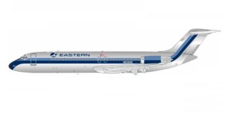 931EA0626 IN Flight200 Eastern Air Lines / イースタン航空 DC-9-31 N8980E スタンド付き 1:200 予約