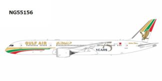 NG55156 NG MODELS Gulf Air / ガルフ・エア 1976 retro cs, "75 Years" sticker B787-9 A9C-FG 1:400 予約