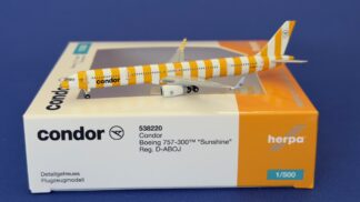 538220 Herpa CLUB MODELS Condor / コンドル航空 Sunshine B757-300 D-ABOJ プラスチック製スタンド付 1:500 メーカー完売