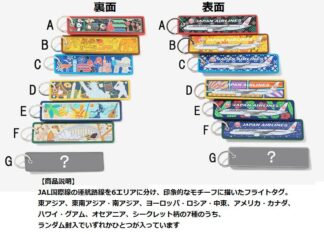 BJB7089 JAL / 日本航空 ワールドトラベル ランダムフライトタグ 予約