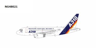 NG48021 NG MODELS Airbus house color / エアバスハウスカラー with "What Ever Your Size, We Have It." titles A318-100 F-WWIB 1:400 予約